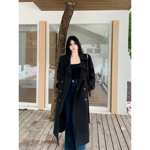 外套中长款精致高克重轻奢风衣