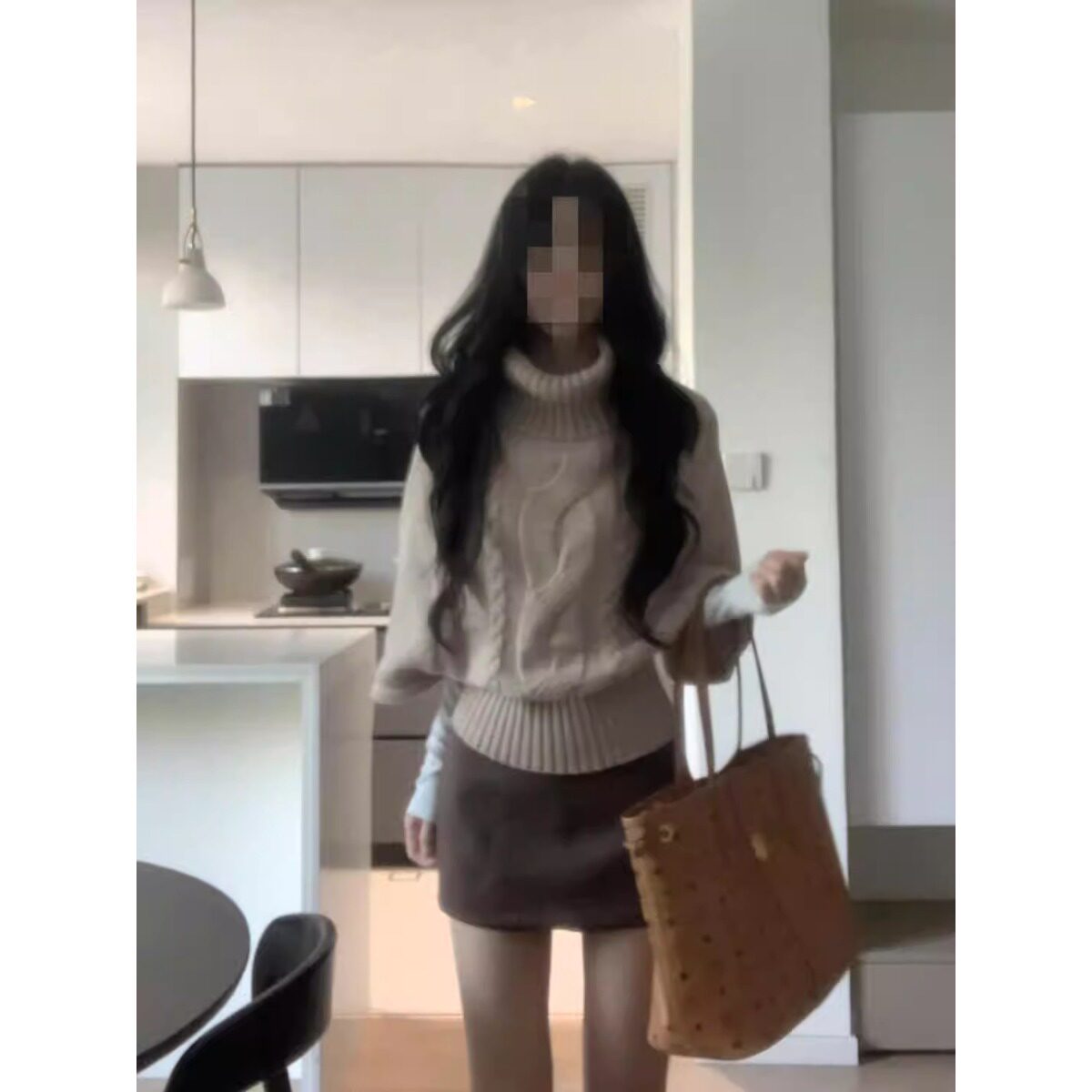 洗水韩系高领套头毛衣女秋冬软糯毛针织衫