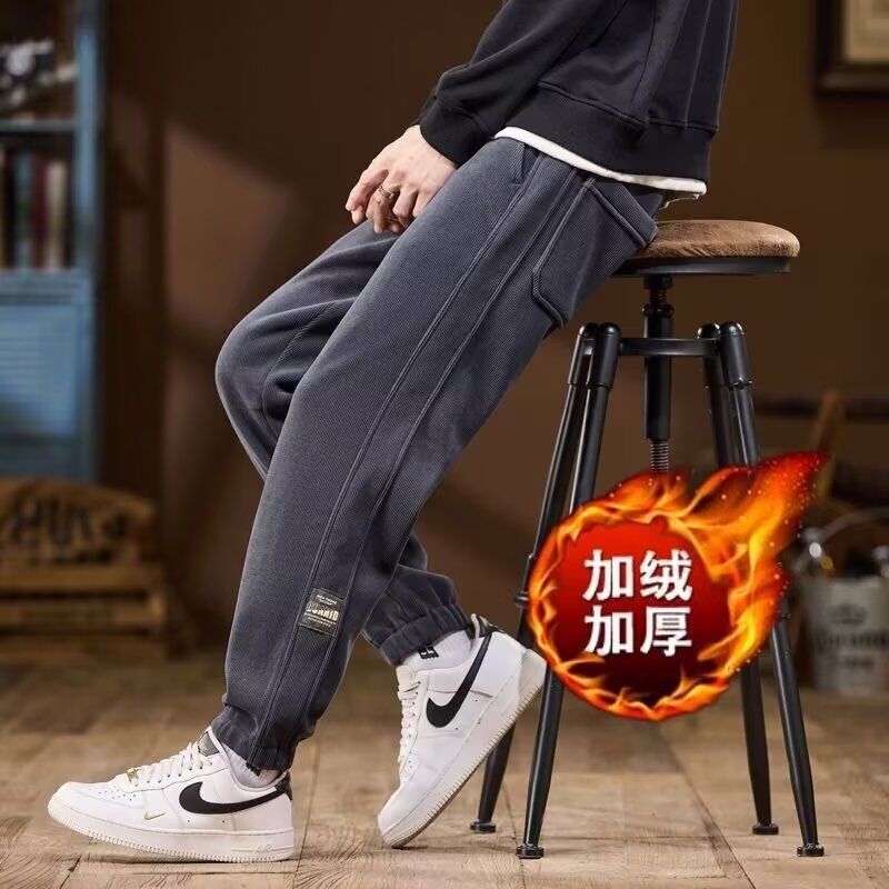 13男孩秋冬装帅气运动长裤12岁15初中高中学生14大童加绒休闲卫裤