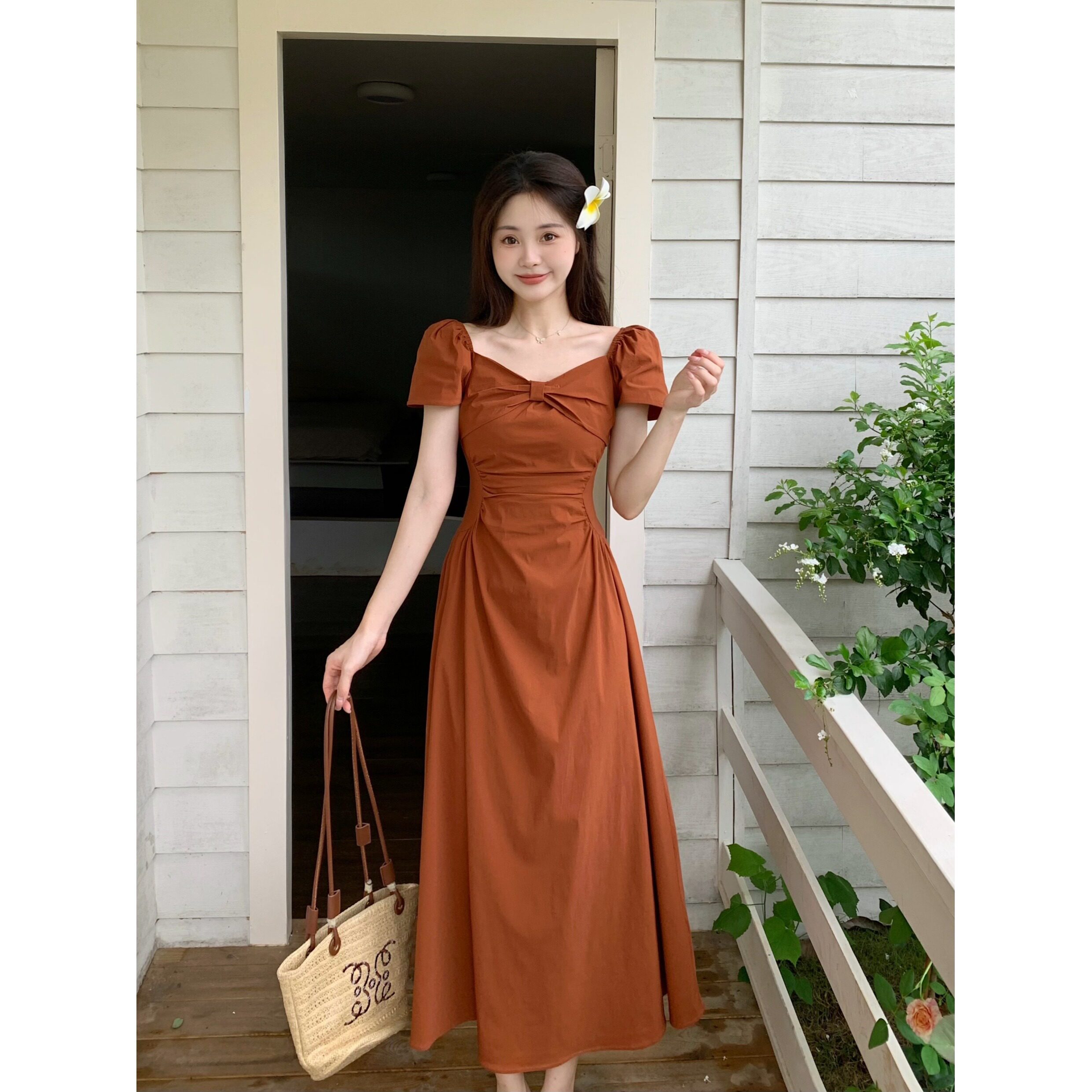 月朵依大码女装收腰显瘦连衣裙夏图片