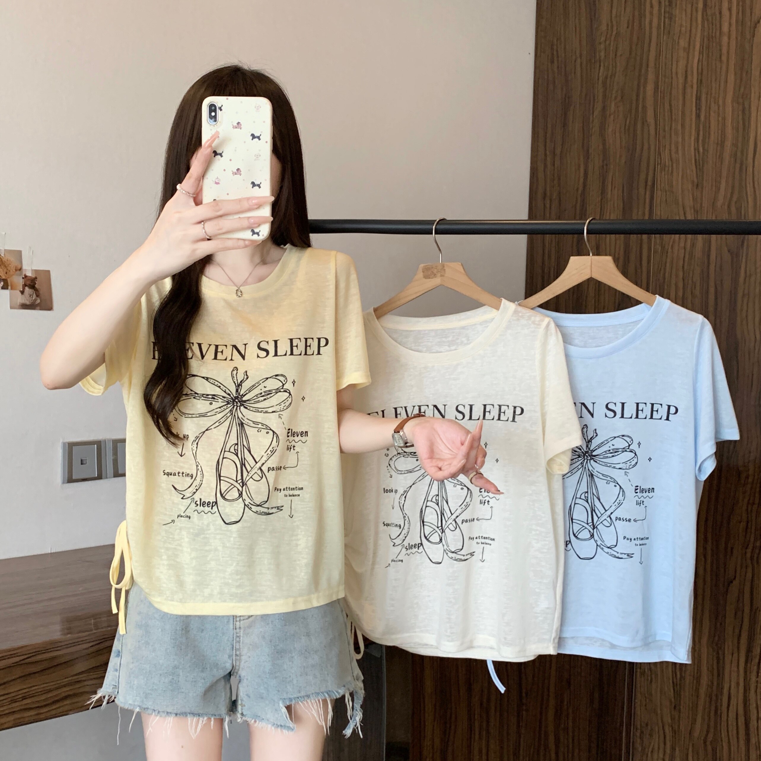 月朵依大码女装夏季短袖T恤上衣图片