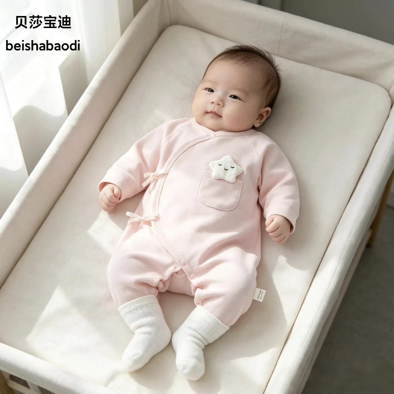 婴儿衣服春季小月龄宝宝连体衣纯棉新生儿爬行服秋季长袖外出哈衣