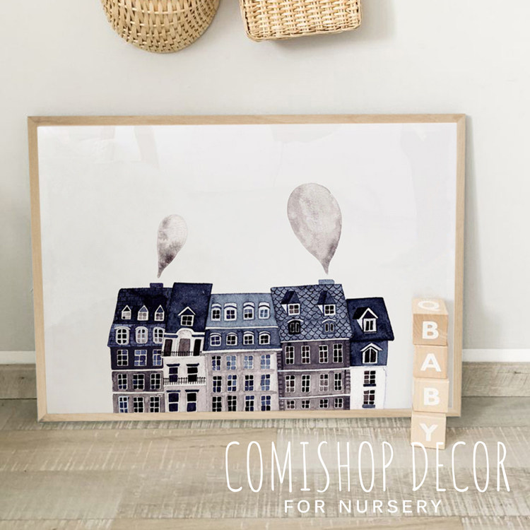 实木外框儿童样板房装饰挂画