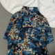 STRAPPING和风浮世绘印象碎花短袖 花衬衫 男女夏威夷泰国复古日系
