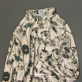 STRAPPING水墨印象植物碎花长袖 花衬衫 港风复古日系男女痞帅春秋