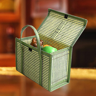 竹篮子 大闸蟹包装礼盒 粽子篮 水果篮 鸡蛋篮 竹筐竹篓 收纳竹编