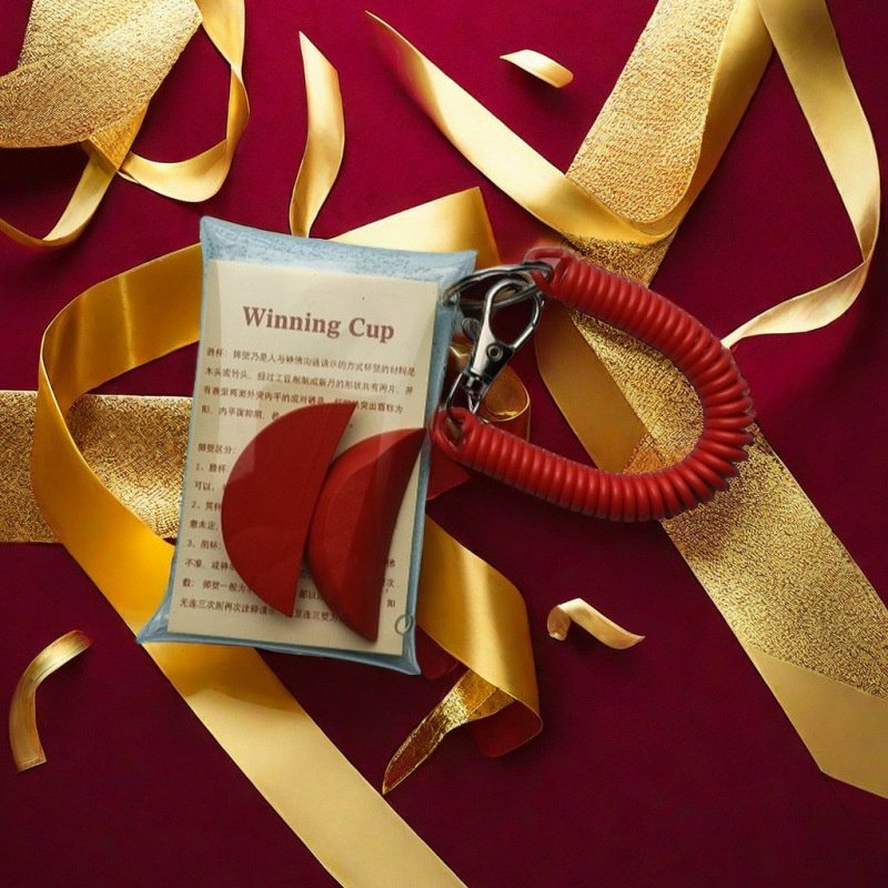 2025新款潮汕闽南地区特色圣杯胜杯挂件钥匙扣防丢包包挂件,节庆用品/礼品,钥匙扣,淘宝优惠券,粉丝福利购,淘宝优惠卷