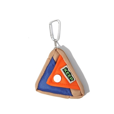 小红书爆款彩色耳机零钱包挂件迷你小包三角屋配饰收纳手机挂绳