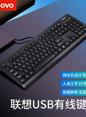 联想K4800S有线键盘台式机笔记本电脑外接通用键鼠套装办公家用