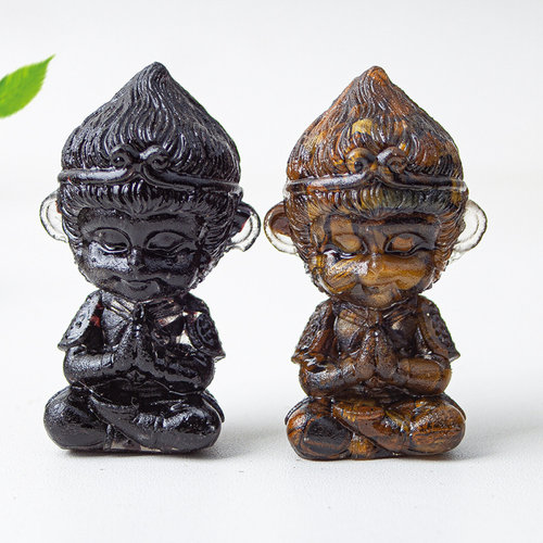 树脂加天然水晶制作【祥瑞猴王】