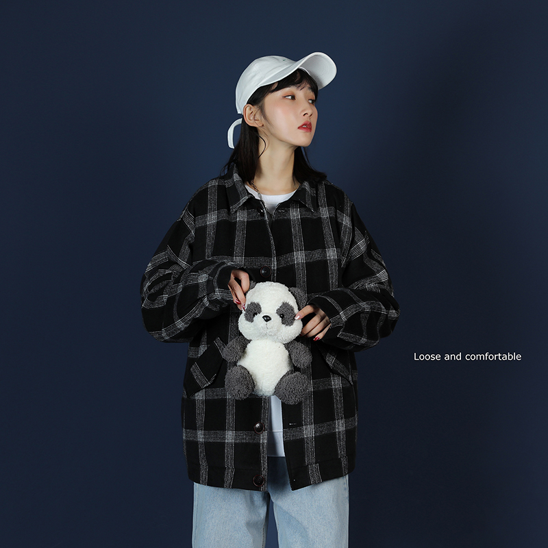 Lamb wool cotton padded men's heavy woolen coat Korean loose short woolen windbreaker coat