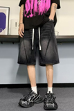 2023夏季文艺牛仔短裤简约五分裤男水洗直筒日系短裤dk6666p45，男装牛仔裤，星座204-6