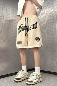 2024夏季百搭五分裤韩版宽松字母印花运动休闲短裤男dk2518 p30图片