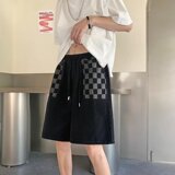 2024夏季文艺牛仔短裤简约五分裤男直筒日系短裤dk3075p35，男装牛仔裤，星座204-6