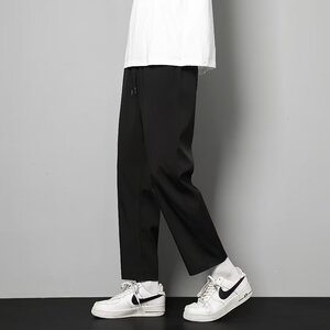 2024夏季冰丝速干纯色时尚潮牌九分西裤垂感直筒休闲裤ck55 p25图片