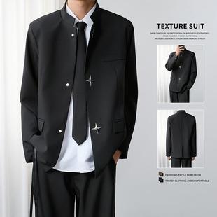 新中式外套西装男女小众设计感金属扣垫肩西服潮牌上衣xz61 p65