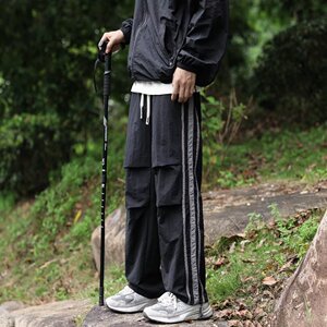 三条杠冰丝速干伞兵裤男秋季薄款宽松直筒休闲运动裤k2093 p40图片