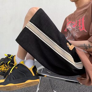 短裤男2024夏季织带运动短裤复古潮流百搭休闲五分裤dk6814 p30图片