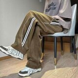 卫裤男潮牌宽松秋冬季灯芯绒运动垂感直筒休闲裤潮k782p45，男装休闲裤，星座204-6