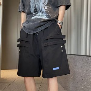 2024夏季宽松型日系大码工装五分裤文艺男休闲短裤潮dk410 p35图片