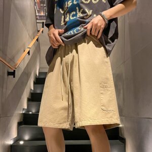 2024夏季宽松ins潮牌五分裤原宿男百搭工装休闲短裤潮dk080 p30图片