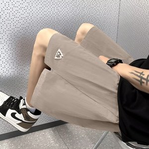 2023短裤男夏季薄款日系复古高街美式五分休闲运动裤潮dk002 p25图片