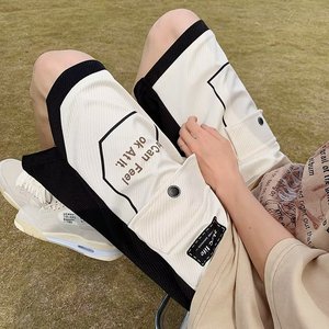 夏季五分裤男青少年工装短裤宽松日系中裤休闲运动裤dk241 p35图片