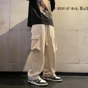 2024春夏韩版宽松休闲裤潮运动裤纯色束脚工装裤男潮k60 p45图片