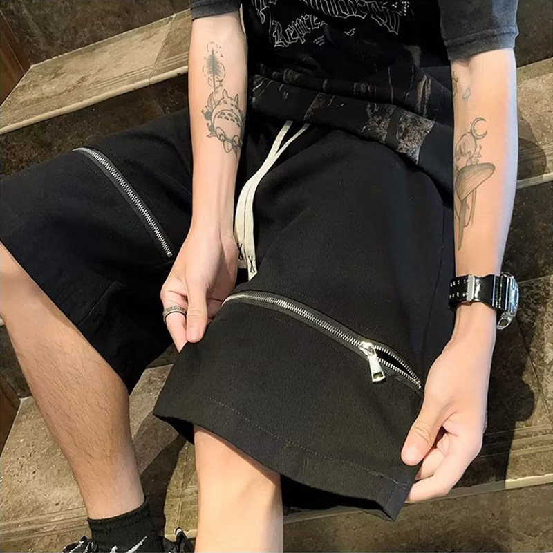痞帅短裤男夏季设计感宽松五分裤子美式高街休闲中裤dk23p40,男装休闲裤,星座204-6