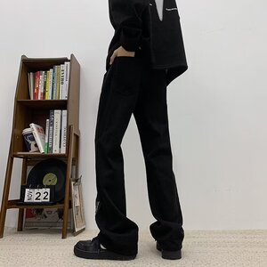 美式牛仔裤高街ins潮牌痞帅炸街牛仔裤男工装裤nk6168 p45图片