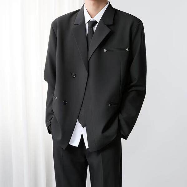 四季痞帅西服男设计感上衣网红休闲禁欲系西装外套xz36 p65