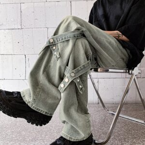 2024夏季直筒水洗男美式牛仔裤青春流行牛仔裤nk1955 p50图片