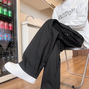 口袋工装休闲裤男春秋季街头复古高街潮牌宽松直筒长裤潮k959 p45图片