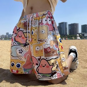 沙滩短裤合集2024夏季男休闲五分裤宽松型花裤衩潮dk5519 p20图片