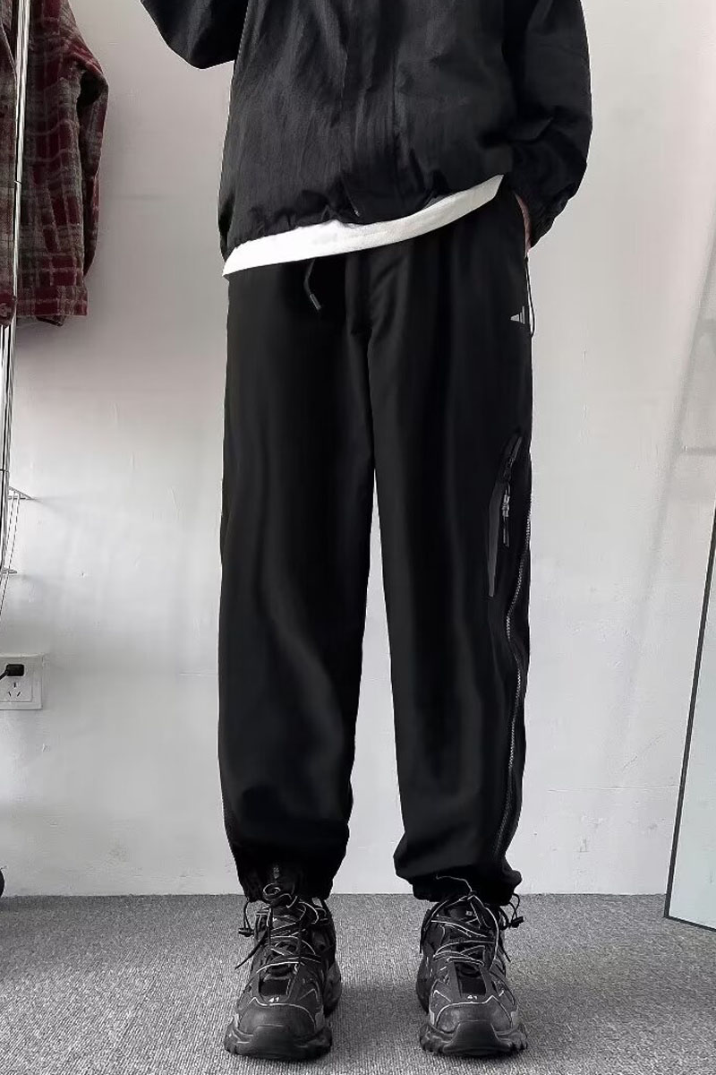 春季美式直筒拉链休闲防水工装冲锋裤男高街运动裤k1176p50,男装休闲裤,星座204-6