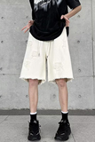 破洞牛仔短裤男潮牌2023夏季薄款宽松直筒高街五分裤潮dk215p45，男装休闲裤，星座204-6