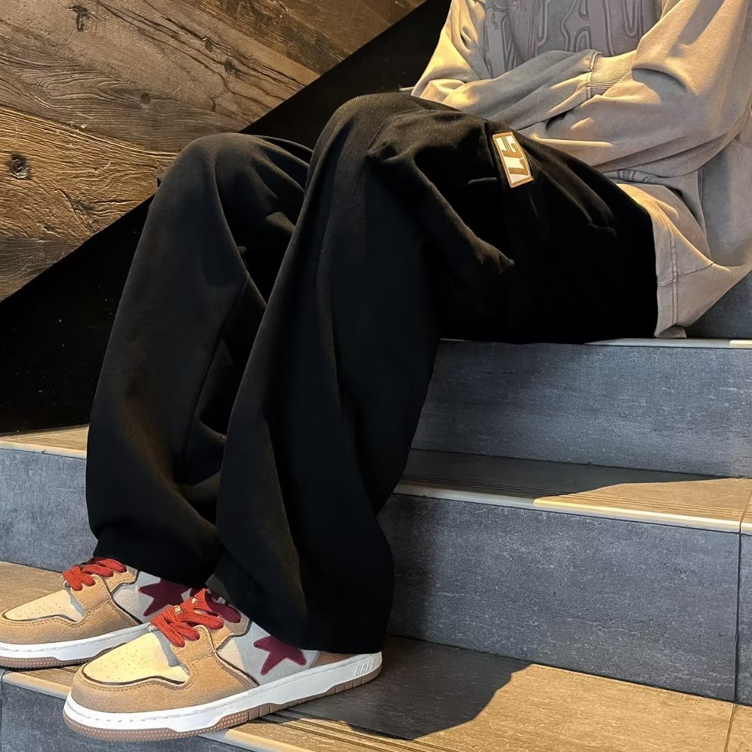 工装裤男秋季复古多口袋阔腿裤痞帅宽松休闲裤潮k600 p45图片