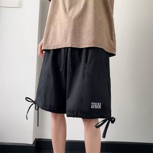 2024夏季美式复古短裤男宽松百搭运动五分休闲裤潮dk1029 p30图片
