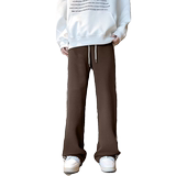 三条杠直筒裤男秋冬季痞帅重磅卫裤复古宽松休闲长裤潮k081p45，男装休闲裤，星座204-6