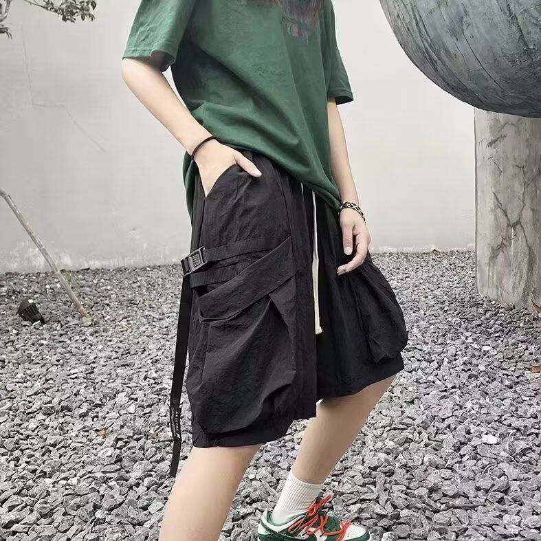 2024夏季欧美飘带大口袋短裤男女五分裤百搭工装短裤潮dk1010 p30图片