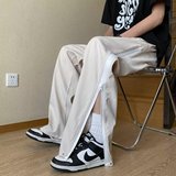 2024夏季简约休闲裤宽松慵懒男文艺潮牌原宿长裤k2918p35，男装休闲裤，星座204-6