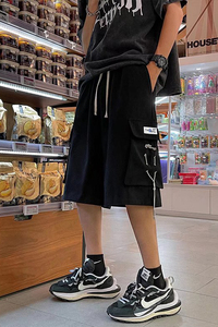 2023夏季日系工装短裤男韩版大口袋宽松休闲5分裤dk02 p35图片