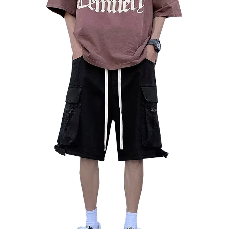 日系户外机能工装短裤男夏季宽松休闲裤直筒五分裤潮dk112p40,男装休闲裤,星座204-6