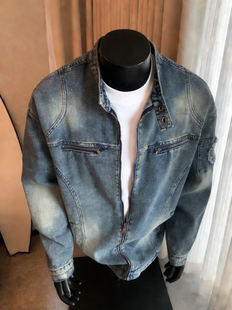 春季牛仔外套男韩版潮流休闲百搭宽松牛仔夹克男jk8936  p75