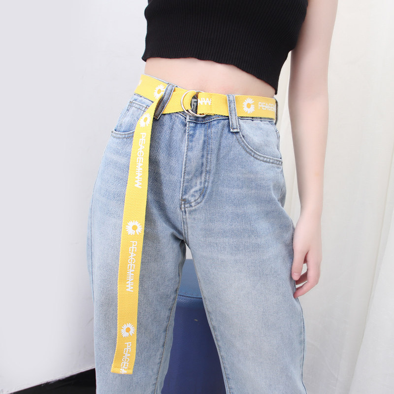 帆布裤腰带女学生ins韩版网红装饰牛仔裤简约百搭女士皮带双环扣,服饰配件/皮带/帽子/围巾,腰带/皮带/腰链,淘宝优惠券,粉丝福利购,淘宝优惠卷