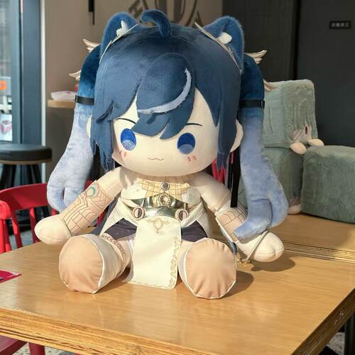 同人周边尤诺棉花娃娃送人礼物坐姿IUNO可爱抱枕约40cm