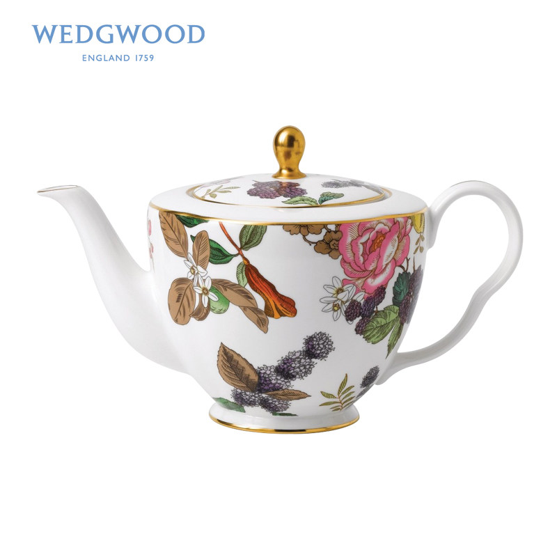 Wedgwood玮致活 Tea Garden茶香花园系列1L骨瓷大茶/咖啡壶|msdalam kategori pinggan mangkuk, kopi, periuk kopi - dari Buy2taobao.com untuk memberikan perkhidmatan ejen Taobao profesional membeli