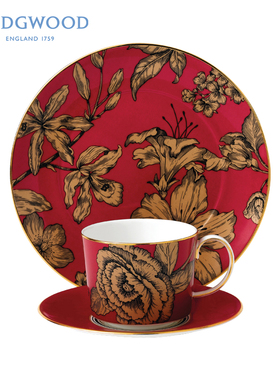 Wedgwood 极彩之花 Vibrance骨瓷杯碟盘3件套茶杯咖啡杯点心盘