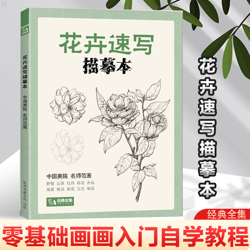 素描临摹画册绘画书籍铅笔画速写临摹书美术书籍素描静物书花卉临摹