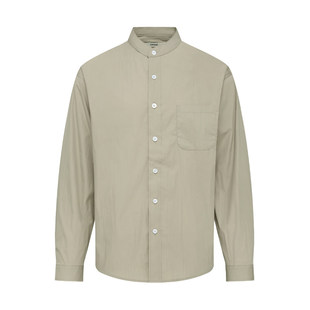 潮牌春季 男女款 日系复古质感全棉立领工装 衬衫 松弛感衬衣 长袖 美式